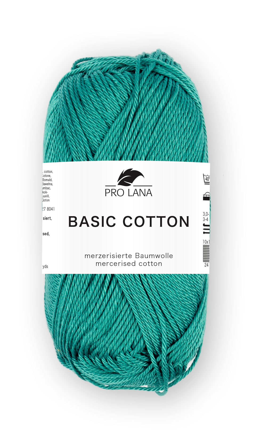 Basic Cotton / Knäuel 50g/125m LL / 100% Baumwolle mercerisiert gasiert