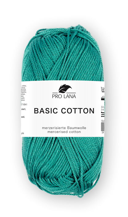 Basic Cotton / Knäuel 50g/125m LL / 100% Baumwolle mercerisiert gasiert