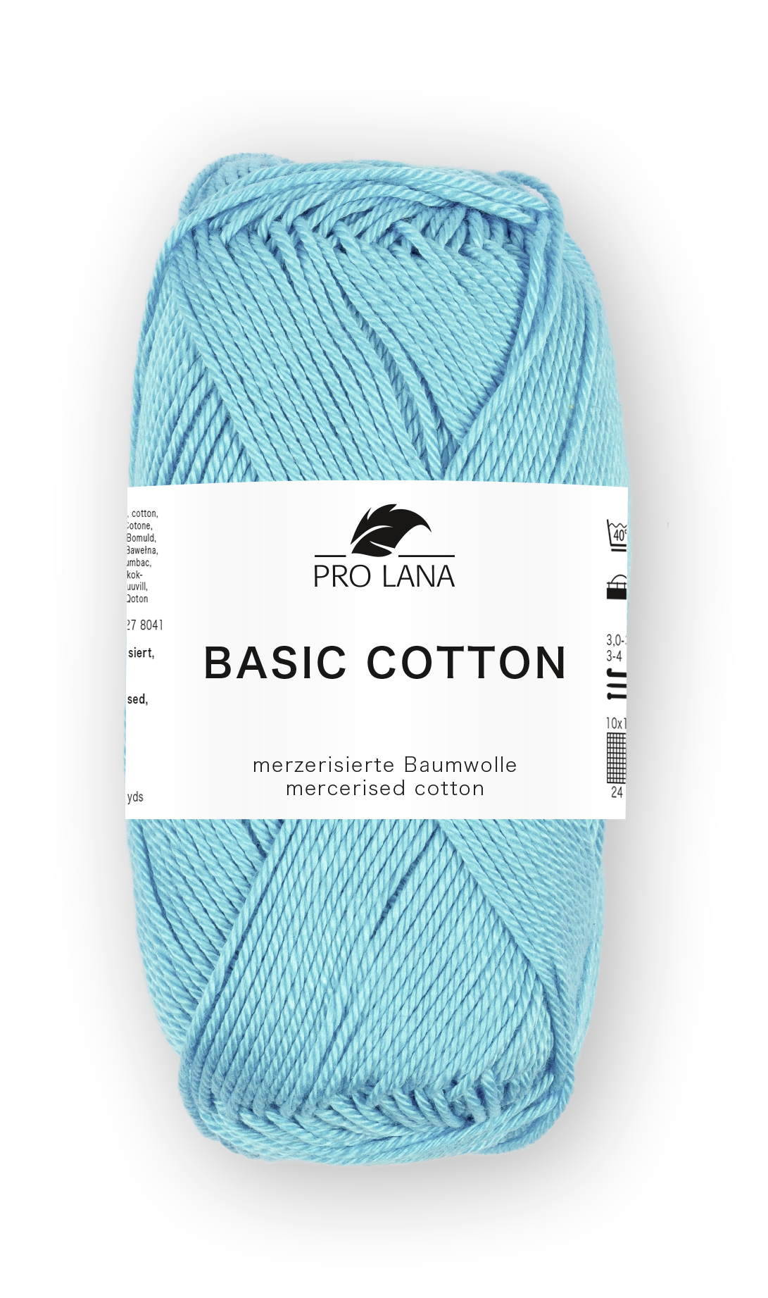 Basic Cotton / Knäuel 50g/125m LL / 100% Baumwolle mercerisiert gasiert