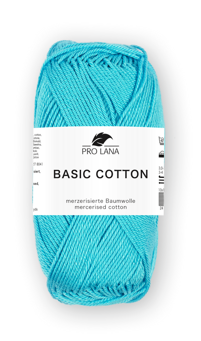 Basic Cotton / Knäuel 50g/125m LL / 100% Baumwolle mercerisiert gasiert