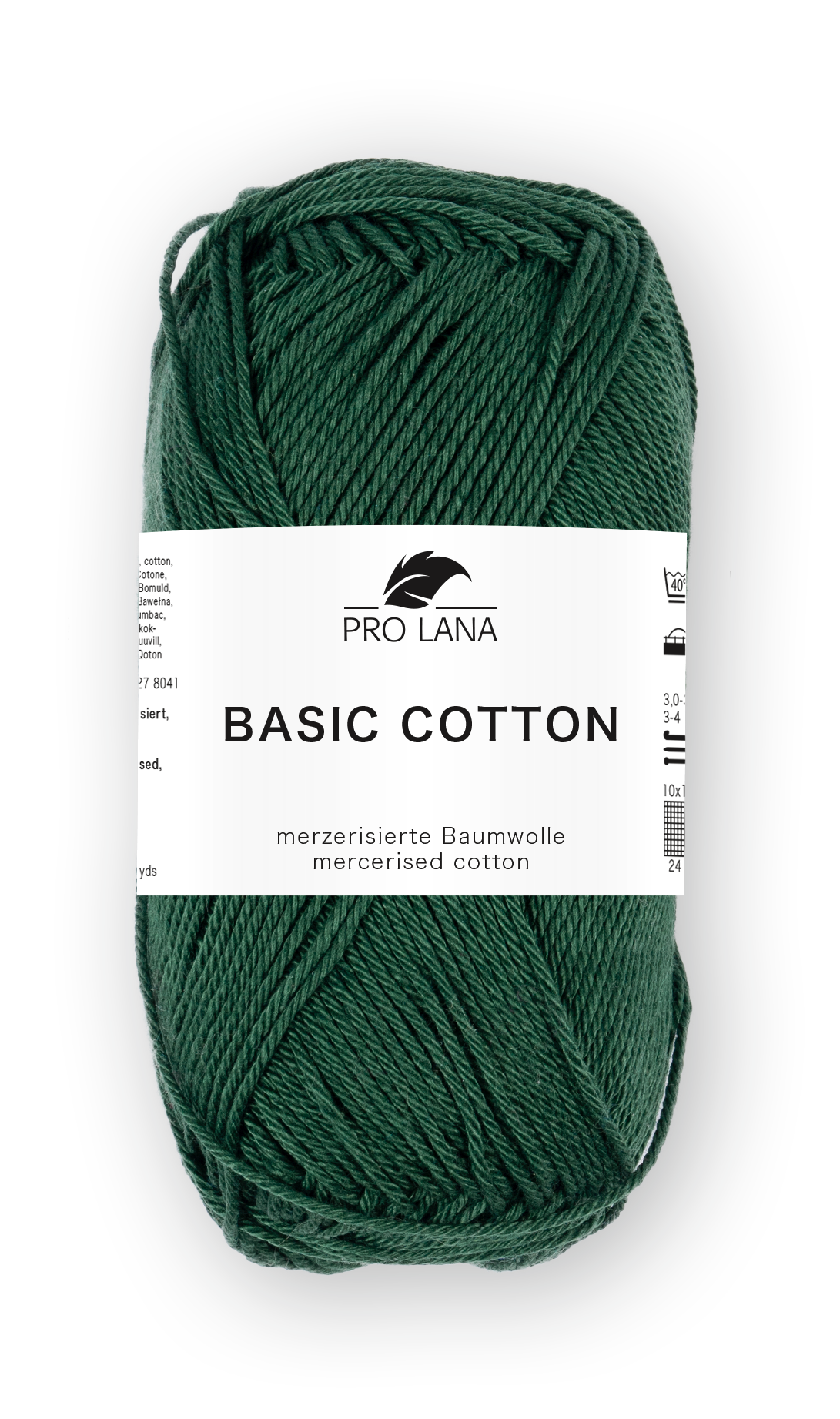 Basic Cotton / Knäuel 50g/125m LL / 100% Baumwolle mercerisiert gasiert