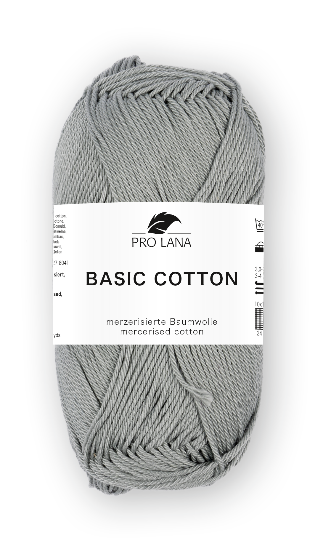 Basic Cotton / Knäuel 50g/125m LL / 100% Baumwolle mercerisiert gasiert