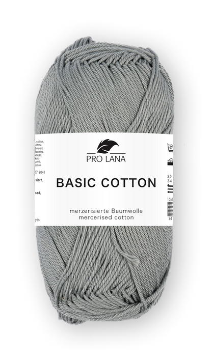Basic Cotton / Knäuel 50g/125m LL / 100% Baumwolle mercerisiert gasiert
