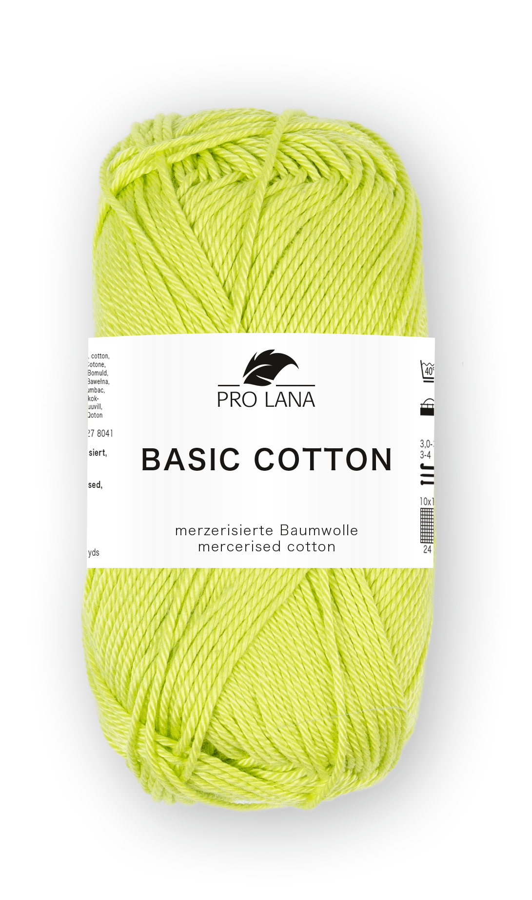 Basic Cotton / Knäuel 50g/125m LL / 100% Baumwolle mercerisiert gasiert