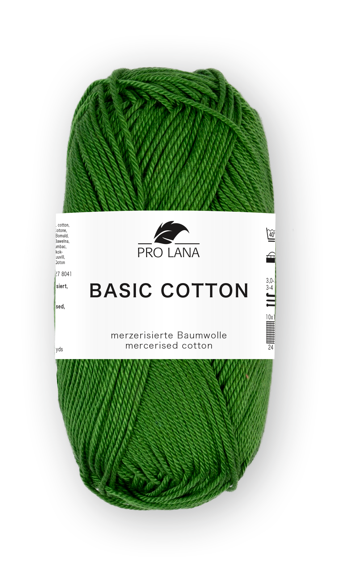 Basic Cotton / Knäuel 50g/125m LL / 100% Baumwolle mercerisiert gasiert