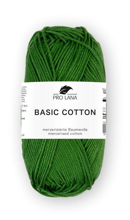 Basic Cotton / Knäuel 50g/125m LL / 100% Baumwolle mercerisiert gasiert