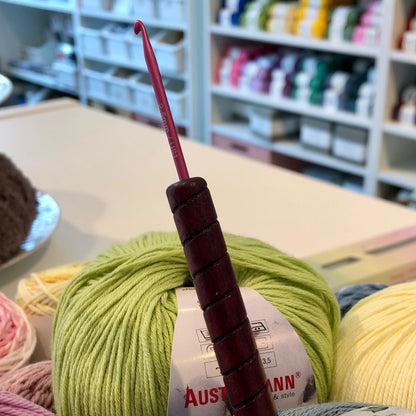 addiUnicorn Purpleheart 597-2 Häkelnadel mit Holzgriff
