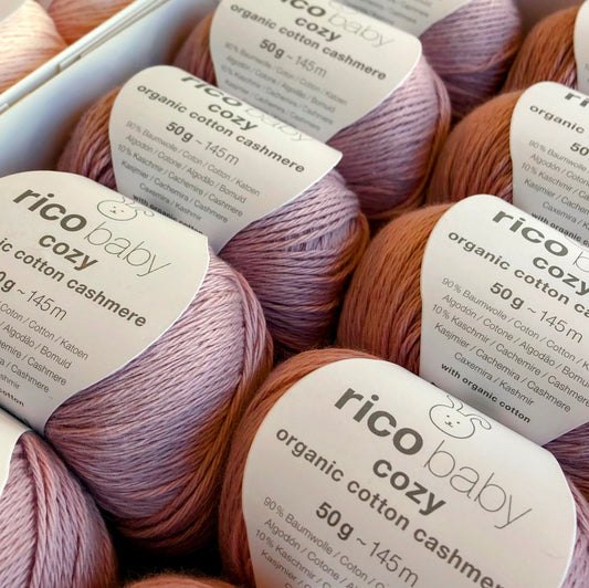 Cozy Organic Cotton Cashmere / Knäuel 50g / 145m LL / 90% Bio-Baumwolle, 10% Kaschmir