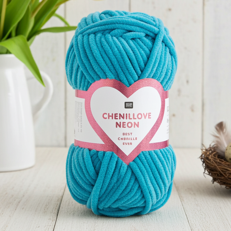 Chenillove NEON / Knäuel 50g/55m LL / 100% Polyester