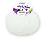 Woolly Hugs Charity 50g 75% Wolle, 15% Poyamid, 10% sonstige Fasern