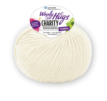 Charity 50g 75% Wolle, 15% Poyamid, 10% sonstige Fasern