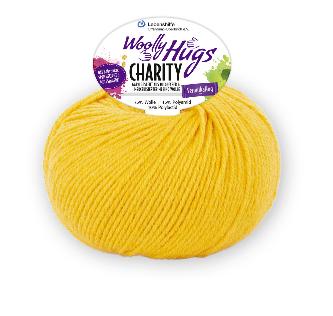 Charity 50g 75% Wolle, 15% Poyamid, 10% sonstige Fasern