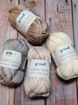 Gründl Cotton Quick print aus 100% Baumwolle buntes Häkelgarn mit Farbverlauf