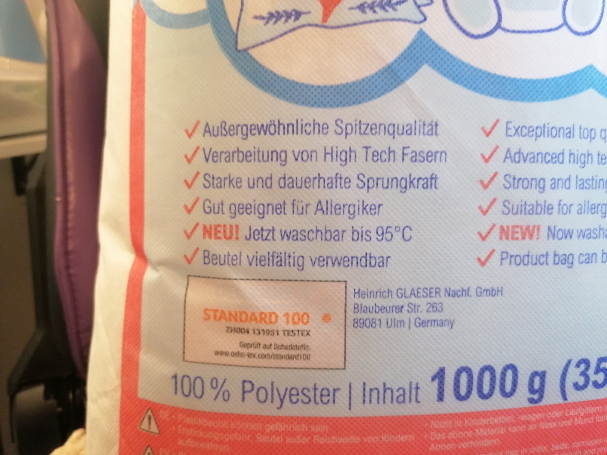 Power Füll Füllwatte 1000g Ökotex antiallergisch waschbar 95°C hochfl, 8,50  €